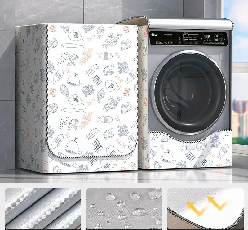 Drum washing machine cover waterproof sunscreen dust cover