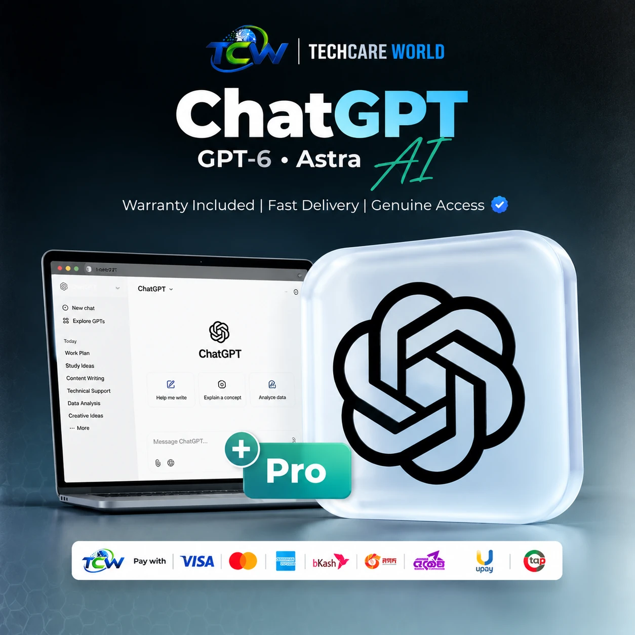 ChatGPT Go & Plus Subscription in Bangladesh | Personal AI Plans